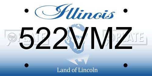 522VMZ Illinois License Plate