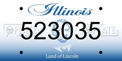 523035 Illinois License Plate