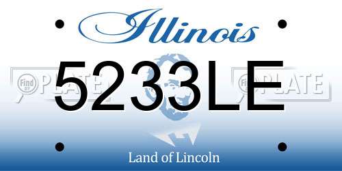 5233LE Illinois License Plate