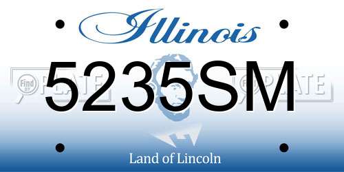 5235SM Illinois License Plate