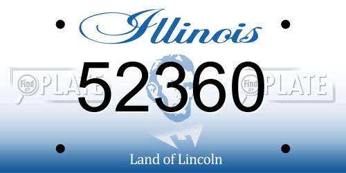 52360 Illinois License Plate