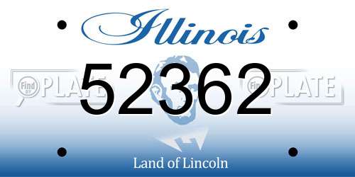 52362 Illinois License Plate