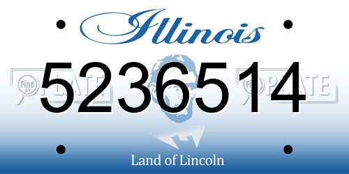 5236514 Illinois License Plate