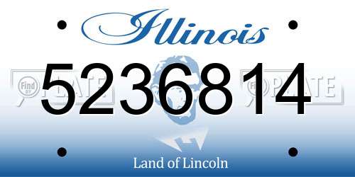 5236814 Illinois License Plate