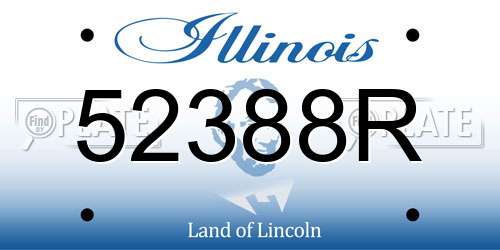 52388R Illinois License Plate