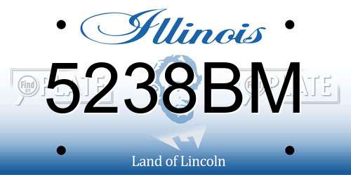 5238BM Illinois License Plate