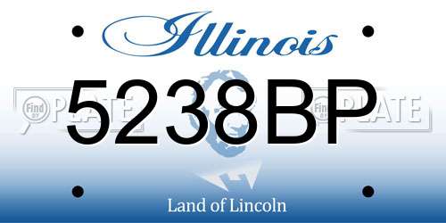 5238BP Illinois License Plate