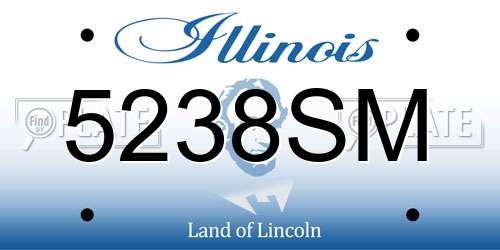 5238SM Illinois License Plate