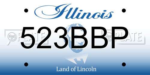 523BBP Illinois License Plate