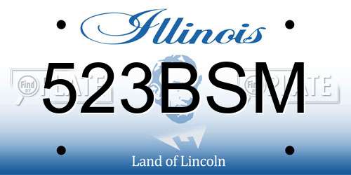 523BSM Illinois License Plate
