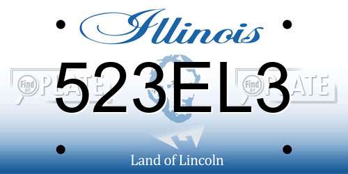523EL3 Illinois License Plate