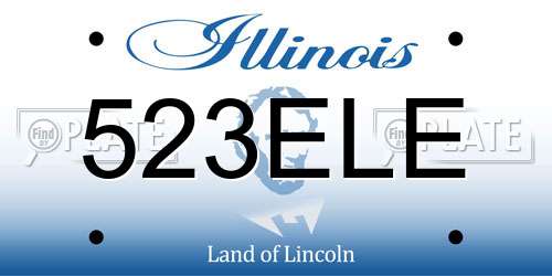 523ELE Illinois License Plate