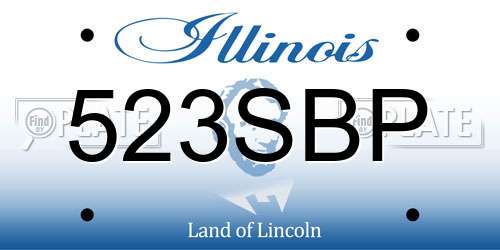 523SBP Illinois License Plate