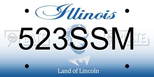 523SSM Illinois License Plate