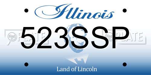 523SSP Illinois License Plate