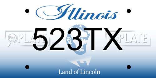 523TX Illinois License Plate