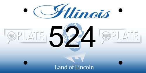 524 Illinois License Plate