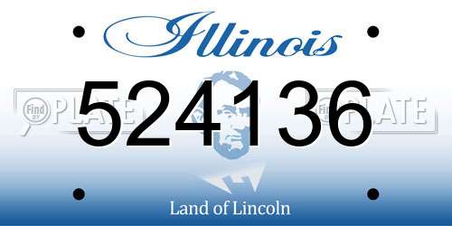 524136 Illinois License Plate