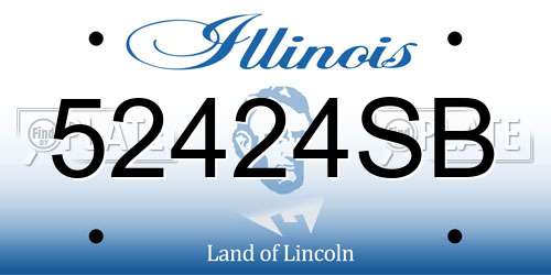 52424SB Illinois License Plate