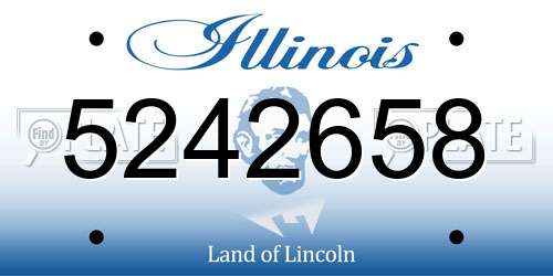 5242658 Illinois License Plate