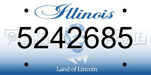 5242685 Illinois License Plate