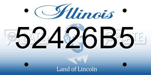 52426B5 Illinois License Plate