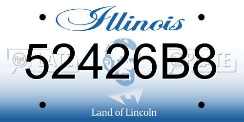 52426B8 Illinois License Plate