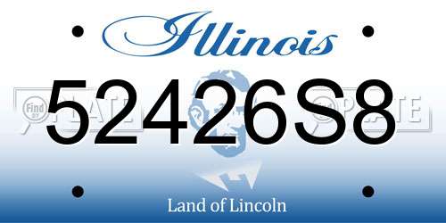52426S8 Illinois License Plate