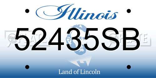 52435SB Illinois License Plate