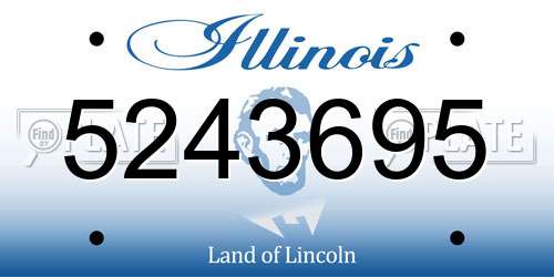 5243695 Illinois License Plate