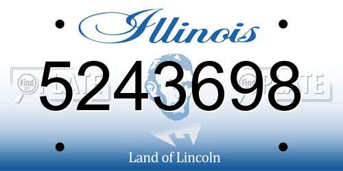 5243698 Illinois License Plate