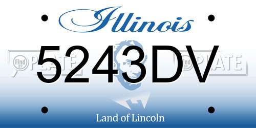 5243DV Illinois License Plate