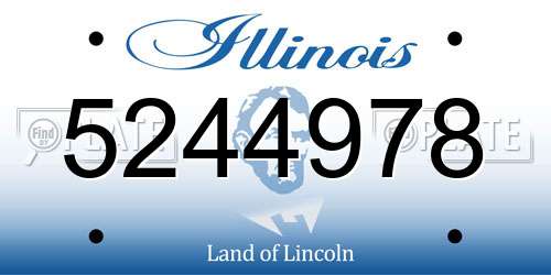5244978 Illinois License Plate