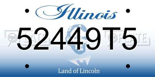 52449T5 Illinois License Plate