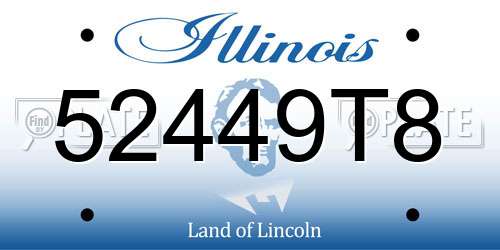 52449T8 Illinois License Plate