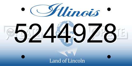 52449Z8 Illinois License Plate
