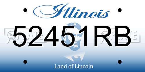 52451RB Illinois License Plate