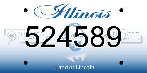 524589 Illinois License Plate