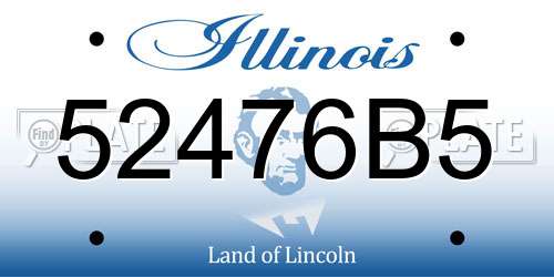 52476B5 Illinois License Plate