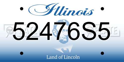 52476S5 Illinois License Plate
