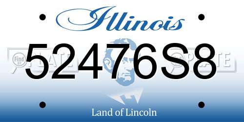 52476S8 Illinois License Plate