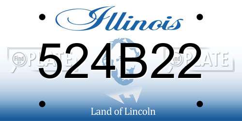 524B22 Illinois License Plate