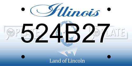 524B27 Illinois License Plate