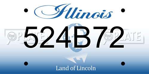 524B72 Illinois License Plate