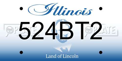 524BT2 Illinois License Plate