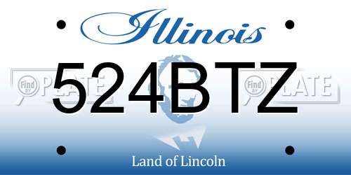 524BTZ Illinois License Plate