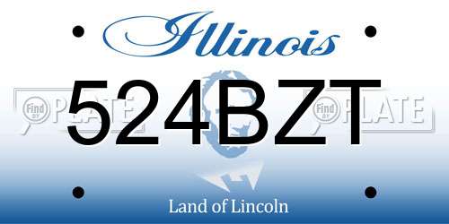 524BZT Illinois License Plate