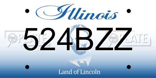 524BZZ Illinois License Plate
