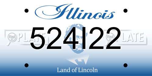 524I22 Illinois License Plate