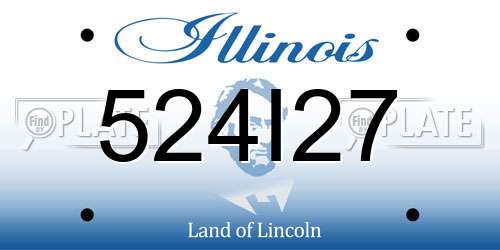 524I27 Illinois License Plate